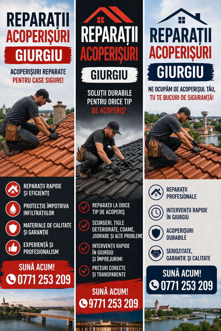 Firma Reparatii Acoperisuri Giurgiu