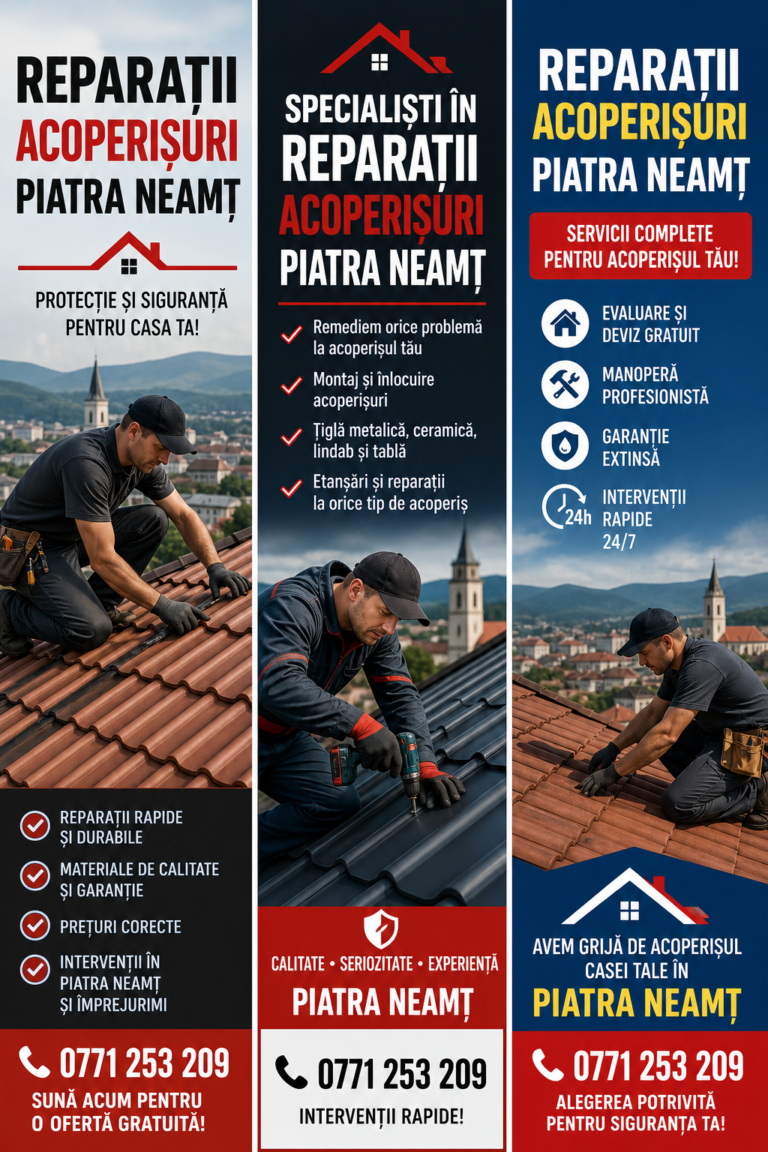 Firma Reparatii Acoperisuri Piatra Neamt