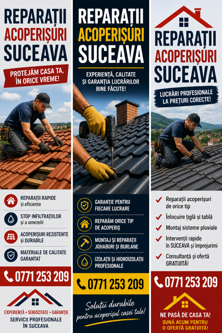 Firma Reparatii Acoperisuri Suceava