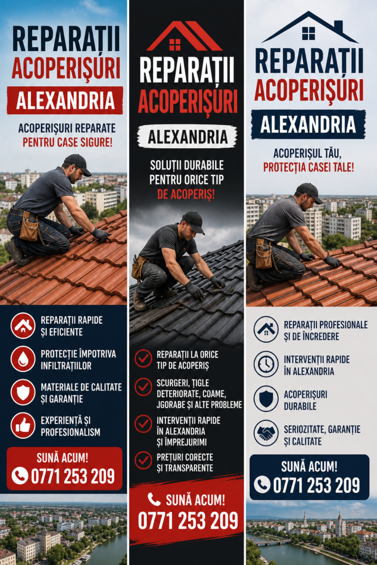 Firma Reparatii Acoperisuri Alexandria