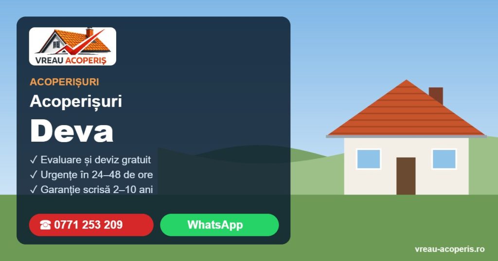 Acoperișuri Deva: reparații și montaj – Vreau Acoperiș