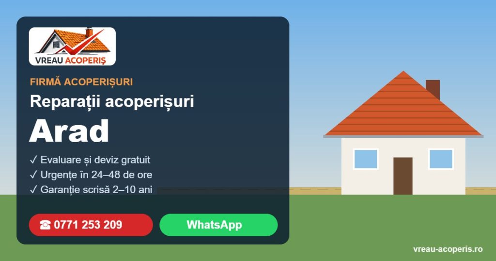 Firmă reparații acoperișuri Arad – Vreau Acoperiș
