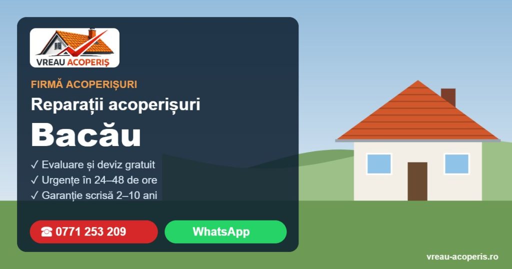 Firmă reparații acoperișuri Bacău – Vreau Acoperiș