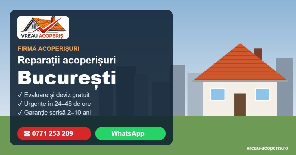 Firmă reparații acoperișuri București – Vreau Acoperiș