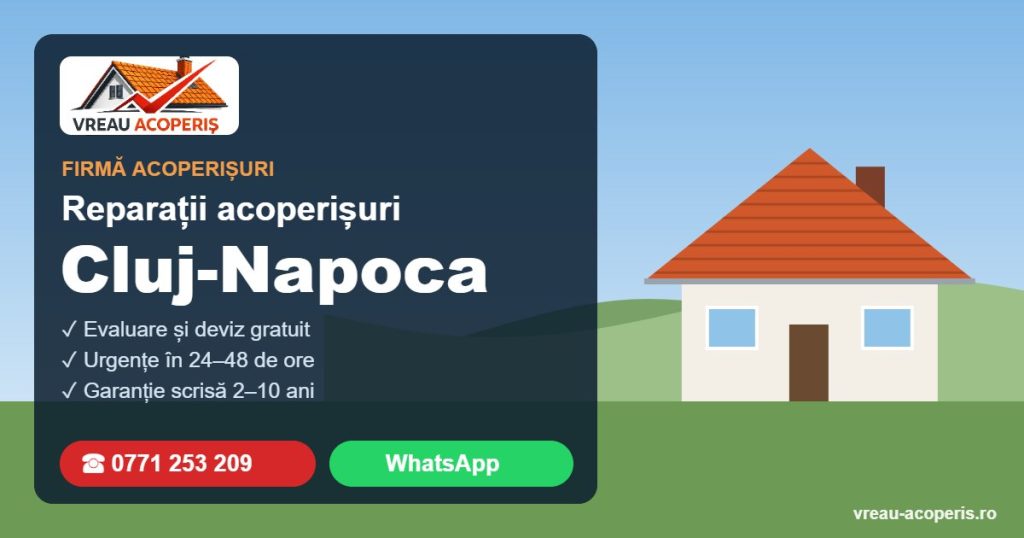 Firmă reparații acoperișuri Cluj-Napoca – Vreau Acoperiș