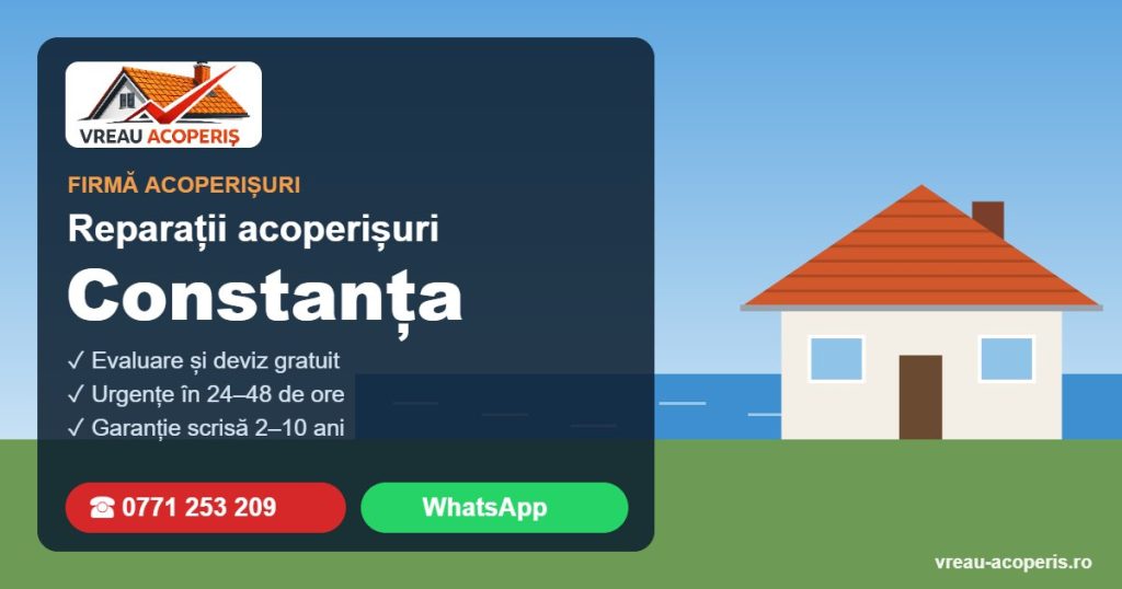 Firmă reparații acoperișuri Constanța – Vreau Acoperiș