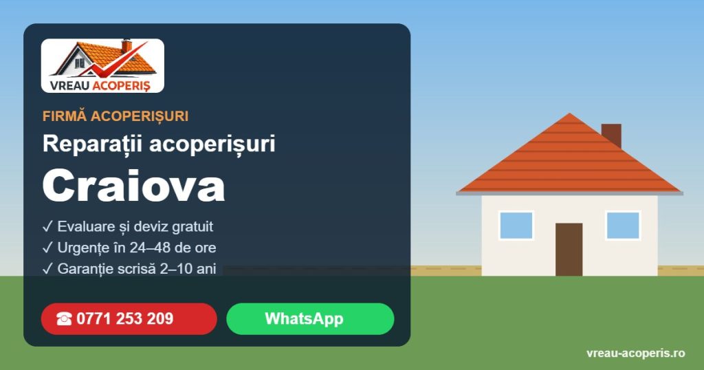 Firmă reparații acoperișuri Craiova – Vreau Acoperiș