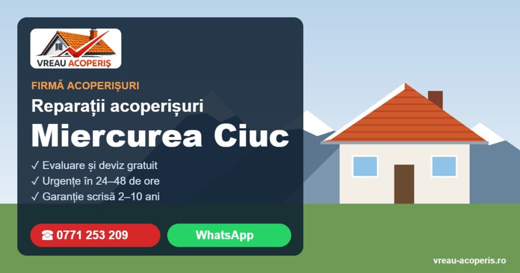 Firmă reparații acoperișuri Miercurea Ciuc – Vreau Acoperiș