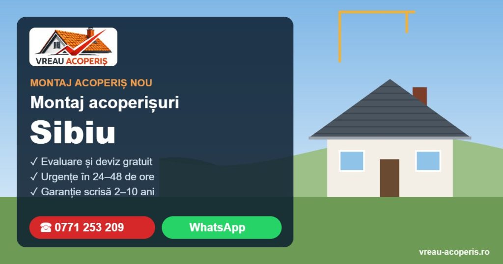 Montaj acoperișuri Sibiu – Vreau Acoperiș