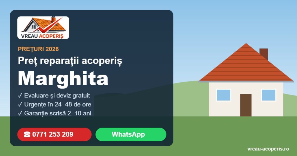 Preț reparații acoperiș Marghita 2026 – Vreau Acoperiș