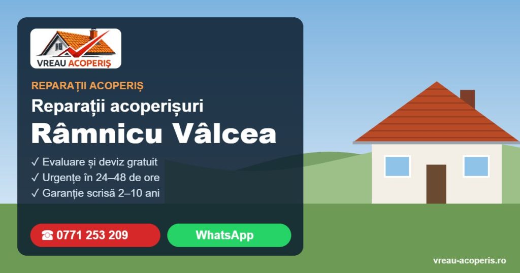 Reparații acoperișuri Râmnicu Vâlcea – Vreau Acoperiș