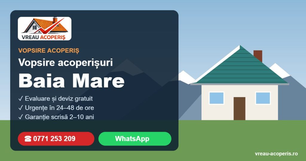 Vopsire acoperișuri Baia Mare – Vreau Acoperiș